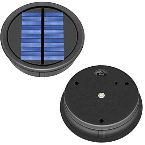 HELESIN Solarleuchten Ersatzteile,IP65 Wasserdichte Solarpanel, Solarleuchten Ersatz Top für Solarlaterne, Solar Gartenleuchten und DIY(1Pack 10.4CM)