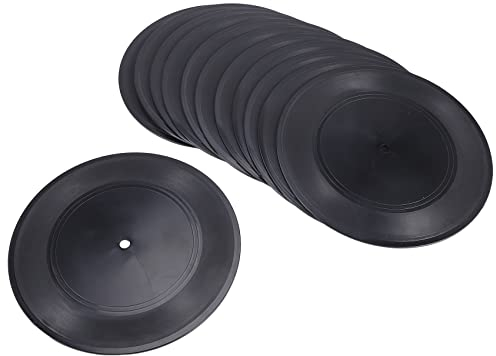 Steowsey Disques en vinyle vides CD de 7 pouces pour la décoration de la pièce CD décoration murale disques en vinyle décor noir décorations pour faux disques (12 pièces)