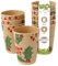 BIOZOYG 25 Stück braune Riffelbecher/Kaffeebecher Pappbecher Wintermotiv 'Zweige' 300ml / 12 oz - umweltfreundlich recycelbar & ungebleicht - Kaffeebecher to go
