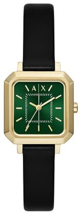 Armani Exchange Watch for Women, Quartz Movement and 27mm Case Size with Stainless Steel, Leather or Silicone Strap