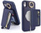 Havaya For iPhone XR Case Compatible with Magsafe for iPhone XR Case Card Slot Removable 2 in 1 Zip Wallet Men and Women - Dark Blue