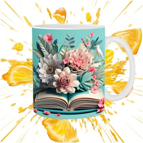 Tazza Bookish Bookworm da 350 ml per Gli Amanti dei Libri