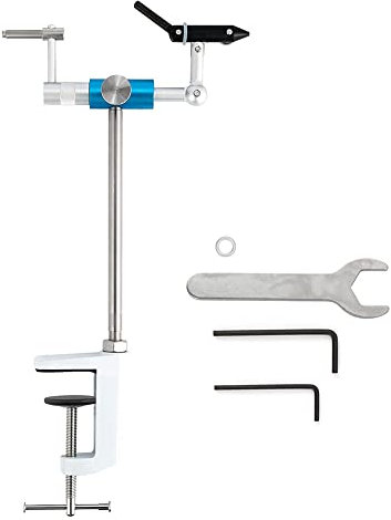 Ggnaxivs Étau de de Mouches en Alliage D'Aluminium Rotation à 360 Degrés Outils de de Mouches Ultra Légers Jig Attaching Vise C-Clamp Mount