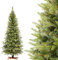 FAIRYTREES Weihnachtsbaum künstlich 180cm Nordmanntanne Bleistift Premium | Tannenbaum Holzständer | Made in EU | Christbaum künstlich mit Naturgetreue Spritzguss Elemente