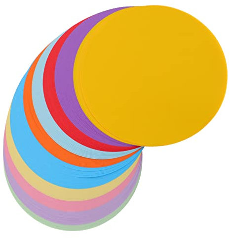 JEWEDECO 100blätter Rundes Bastelpapier Junge Mädchen Origami Papier Farben Doppelseitig Kreatives Malpapier Kindergarten Diy Handarbeit Schulkunst Anwendungen