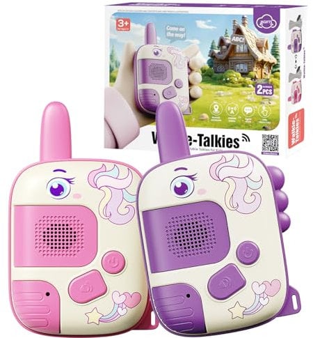 Walkie Talkie - Toys for 3-8 Year Old Boys Girls Gifts for 5 6 7 8 Year Olds Boys Unicorn Gifts for Girls Toys Age 4-7 Kids Age 3 4 5 Outdoor Walkie Talkie Kids Camping Birthday Xmas Stocking Fillers