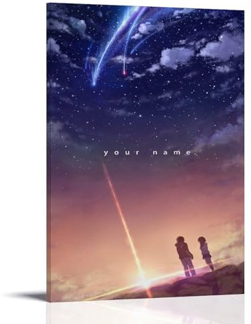 Póster de anime Kimi No Na Wa Your Name Post Póster Pintura Decorativa Lienzo Arte de Pared Salón Póster Dormitorio Pintura, Arte de Pared Impresión de Imagen Moderna Decoración de Habitación Familiar