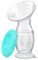 Yohcuro Manual Breast Pump, 4oz Food-Grade & BPA Free Silicone Pump with Lid, Breast Milk Collection, One-Size-Fits-All, High-Temperature Resistant, No-Leak Design (Cyan)