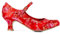 Joe Browns Women's Satin Jacquard Mary Jane Heels Pump, Red, 9 UK