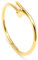 Chritice Armreif Gold Damen Armband Gold Damen S925 Sterling Silber Nagel Armreif Goldene Armbänder Goldenes Armband Dame Umfang 17CM kleeblatt Armreifen Geschenke für Weihnachten Geschenk Frauen