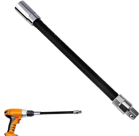 Offset Extension Wrench | Flexible Socket Wrench Extension | Bendable impàct Extension Wrench,1/4, 3/8, Or 1/2 Bendable Socket Long Bars for Car Repair & Home Improvement