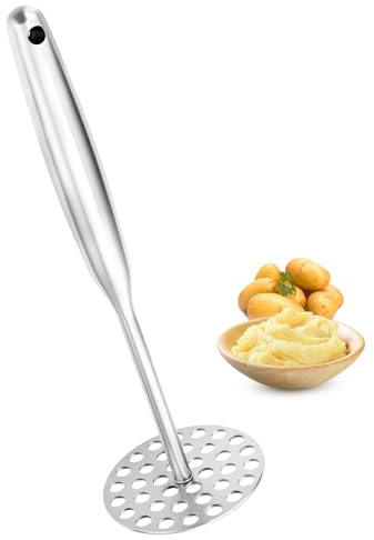 Cozy Inviting Kartoffelstampfer Edelstahl 25.3 cm mit Langem Griff | Stampfer Küche, Potato Masher, Spülmaschinenfest, Für Kartoffelbrei, Gemüse, Früchte