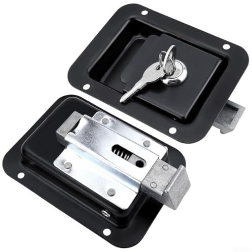 Serratura per porte di armadi con design a pannello integrato con set di rivetti fissi per una chiusura sicura in varie impostazioni