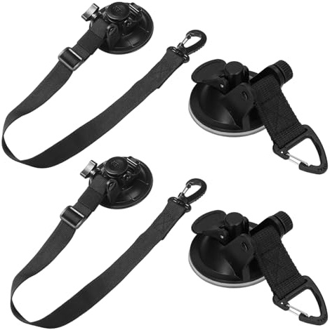 Taicols 2 Stück Verstellbarer Türhalter für Wohnmobil, Wohnmobil Saugnapf Türstopper mit 2 Saugnäpfe Haken, Camperr Türsicherung Befestigung Haken, Saugnapf Anker für Wohnwagen Camperr