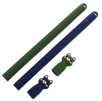 LOLIPPYY 2 Stück Anti rutsch Schutzhüllen für Tablet Stift Silikon Pen Cover mit Cartoon Design Langlebig und rutschfest Praktische Ersatzkappe für Stifte Geeignet für iPad Pencil