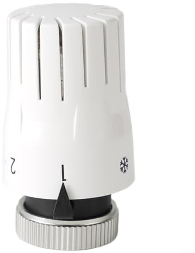 Thermostatic Radiator Valve Head M30x1.5 Thread Alloy and Plastic Construction with Adjustable Temperature Levels Anti-Freeze Function Independent Room Heating Control for Specific Valve Types White