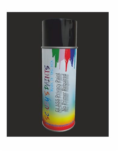 SCOOBYS PAINTS BACK IN THE MIX Security Paint Glass Privacy Window Paint, Quick-Drying High Adhesion Acrylic, No Primer Required, Direct Application, Multiple Colours Available (Black)
