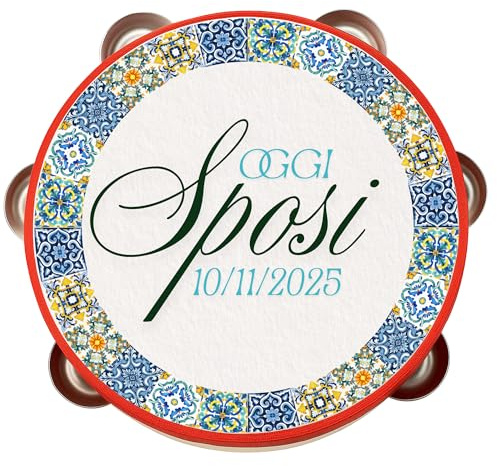 Personalisierte Tamburin 18 cm – Maioli – Geschenkidee für Hochzeiten, Events und besondere Anlässe – personalisierbar (1)