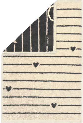 Cawö Handtücher Heart Beats Lines & Hearts 6276 Basalt - 37