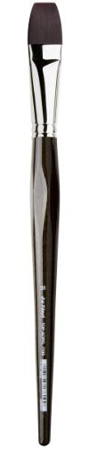 da Vinci 7185-28 Oil & Acrylic Series 7185 Top Acryl Paint Brush, Flat Red/Brown Synthetic with Long Ergonomic Handle, Size 28