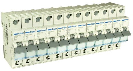 Hager MBS 116 LS-Schalter 1polig - 12 Stück