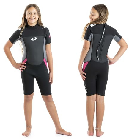 Osprey Origin combinaison shorty fille été néoprène 3/2 mm pour surf, bodyboard et sports aquatiques, 4 couleurs
