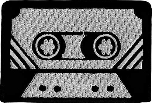 Papapatch Bügelbild / Bügelbild im Retro-Stil, 70er-/80er-Jahre-Stil, 70er-/80er-Jahre, 80er-Jahre-Musikapplikation, bestickt, zum Aufnähen oder Aufbügeln