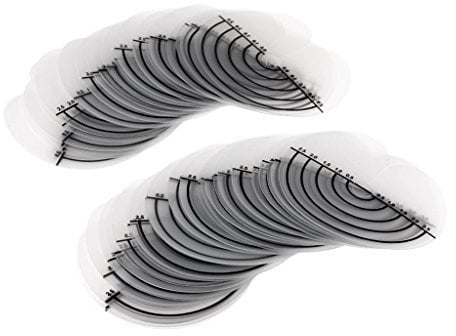 Fenteer 50PCS Single Hole Plastic Scalp Spacer Template Heat/Glue Separator with Scale Hair Bun extension Tool Kits