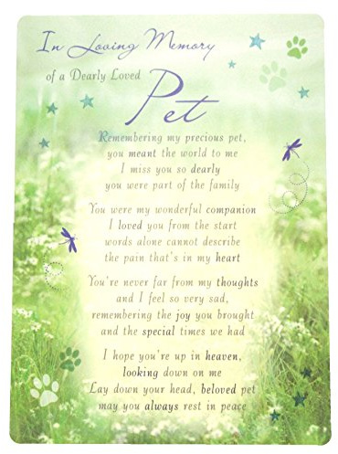 Regal Publishing Memorial Card Pet - 120 x 165 mm