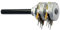 WITTKOWARE Stereo-Potentiometer mit langer Kunststoff-Achse (6x42mm) und Mutter, 22 Kilo-Ohm, ±20%, logarithmisch, 0,2W