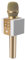 TOSING 008 microphone sans fil Bluetooth karaoké, plus fort volume 10W puissance, plus de basse, 3-en-1 portable poche double haut-parleur micro machine pour Android/PC (or)
