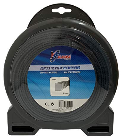 Kawapower Filo di nylon per decespugliatori 3MM 56mt intrecciato