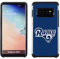 Samsung Galaxy S10 Plus - NFL Licensed Los Angeles Rams Blue Textured Back Cover on Black TPU Skin