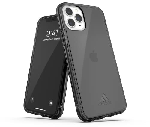 adidas Sports Compatible with iPhone 11 Pro Case, Shockproof Raised Edges, Drop Tested Case, Transparent Smokey Black
