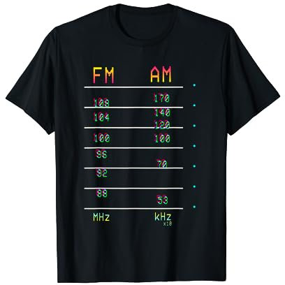 Retro Vintage 80s and 90s AM FM Radio Bands Shirt T-Shirt