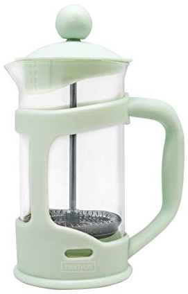 NERTHUS FIH 794 Französische Kaffeemaschine, PP/Borosilikatglas/SS, Grün, 350 ml