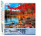 Figured'Art Malen Nach Zahlen Erwachsene Fluss und Wald im Herbst - Paint by Numbers Basteln DIY Bastelset 40x50cm ohne Holzrahmen
