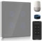 BSEED Smart Lichtschalter 4 Fach 1 Weg Wifi Smart Lichtschalter arbeitet mit Amazon Alexa and Google Home,Touch Wandschalte Glas Touchscreen-schalter Gold(Erforderlich NeutralDraht)