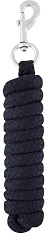 LeMieux Cotton Lead Rope for Horses - Navy - Heavy Duty Metal Trigger Clip & Fittings - One Size