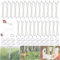 MEISHANG Metall-Tomatenhaken, 25 Stück mit 25 Klemmen und 15 m Nylon-Schnur, Ideal für Tomaten, Gurken, Auberginen & mehr
