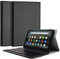 TECHGEAR Strike Folio Hülle für Amazon Fire 7 12. Generation / 2022 – PU-Lederhülle mit Abnehmbarer Bluetooth-Wireless-UK-QWERTZ-Tastatur und Ständer, Amazon Fire 7 Tastaturhülle (schwarz)