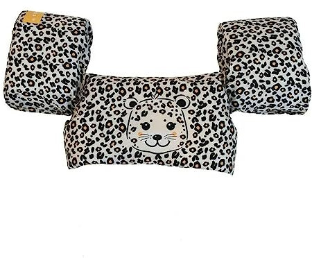 Swim Essentials | Flotador con Manguitos Beige con Estampado de Pantera 2-6 años