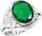 Jeweloporium 925 Silber Ringe für Damen Grün Smaragd simuliert Stein Handgefertigt Silber Ringe Größe 64(20.4) Weihnachten - Geschenk Mode Schmuck