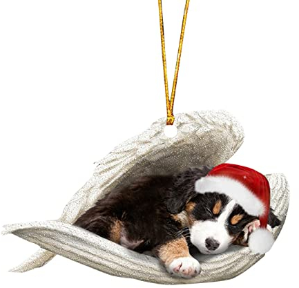 TianWlio 2022 New Sleeping Angel Dog Weihnachtsspaß Anhänger Cartoon Weihnachtsbaum Anhänger Weihnachtsdekoration Anhänger Weihnachtsdekoration Anhänger Pflanztöpfe Ampel