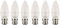 Sylvania Candle LED Light Bulbs, Frosted, B22, 8W, 806 Lumens, 60W Equivalent, Warm White 2700K - 6 Pack