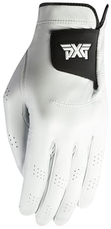 PXG Golf Mens Players Glove Right Handed Golfer Left Handed Glove Cabretta Leather Medium/Large White