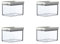Mepal 4-tlg Vorratsdosen Spar-Set Omnia 700 ml Nordic White/Weiß Vorratsdose Frischhaltedose - ideal für die Aufbewahrung von trockenen Lebensmitteln