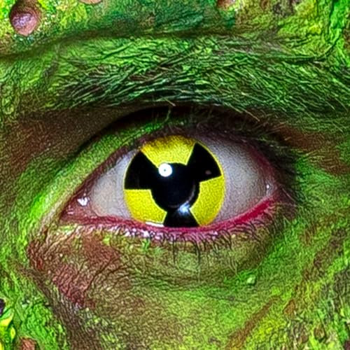 Boland - Lentilles de contact colorées sans correction, 2 pièces Lentilles hebdomadaires, Carnaval, Fête à thème, Halloween