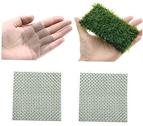 POPETPOP Moss Mesh Wall Floor Kit 8cm x 8cm 2pcs Stainless Steel Aquatic Plants Mesh Fish Tank Water Grass Easy Install