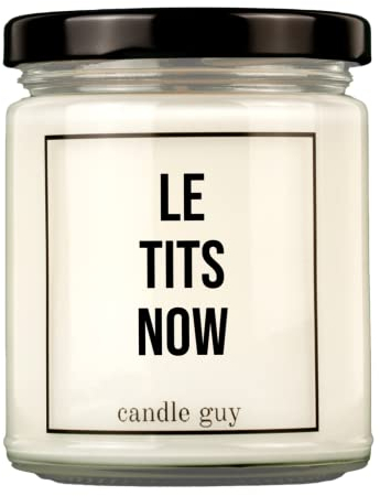 candle guy Duftkerze | Le Tits Now | Handgemacht aus 100% Sojawachs | 70 Stunden Brenndauer